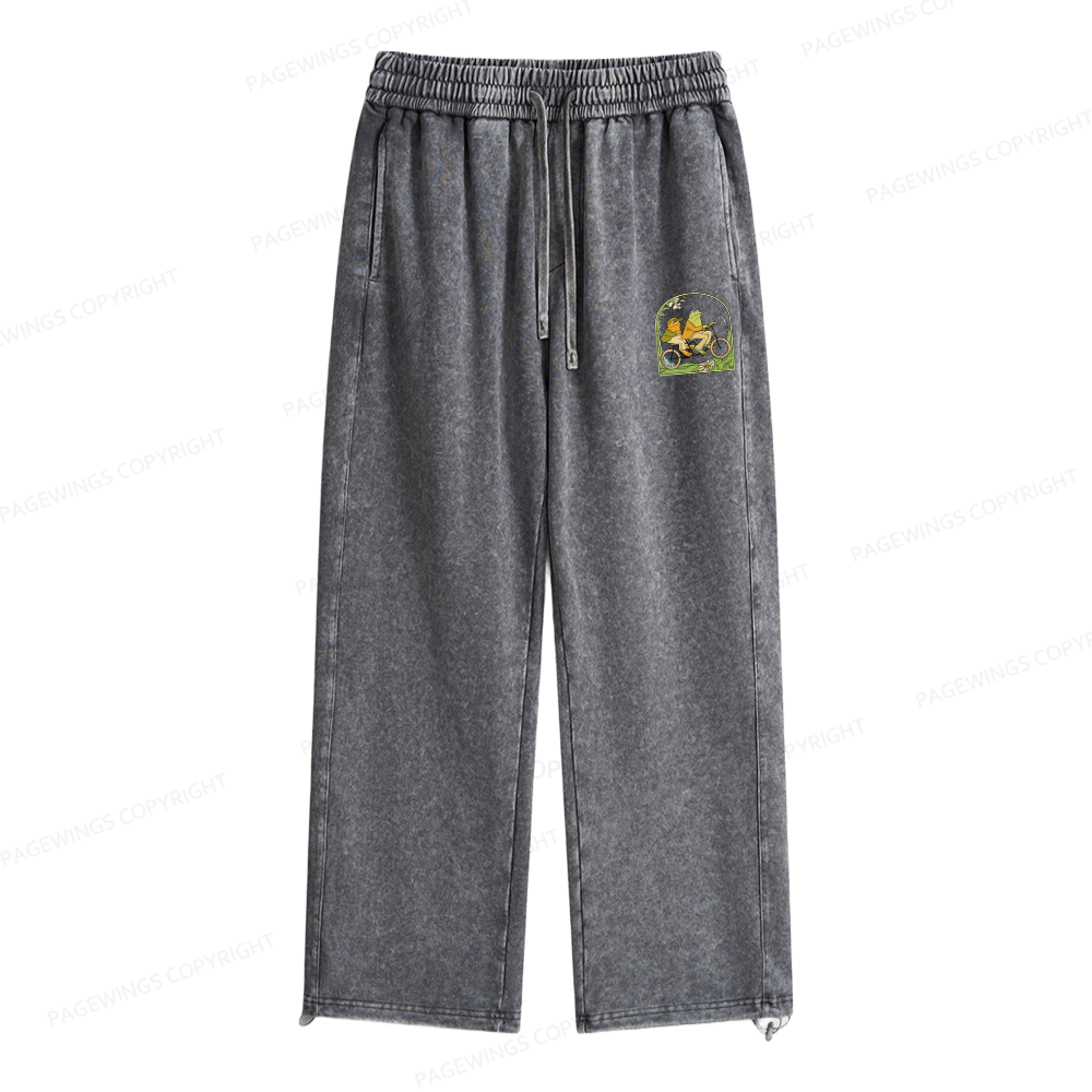 Pagewings Frog And Toad Book Vintage Unisex Washed Sweatpants