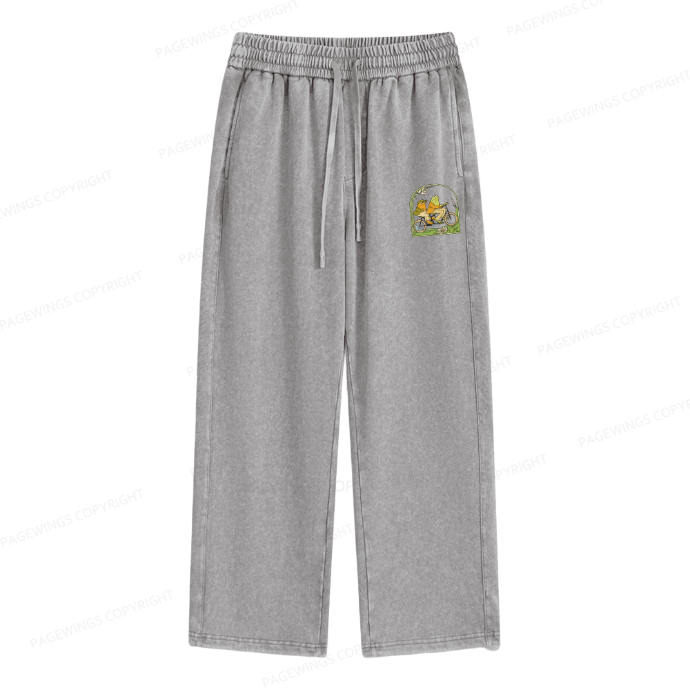 Pagewings Frog And Toad Book Vintage Unisex Washed Sweatpants