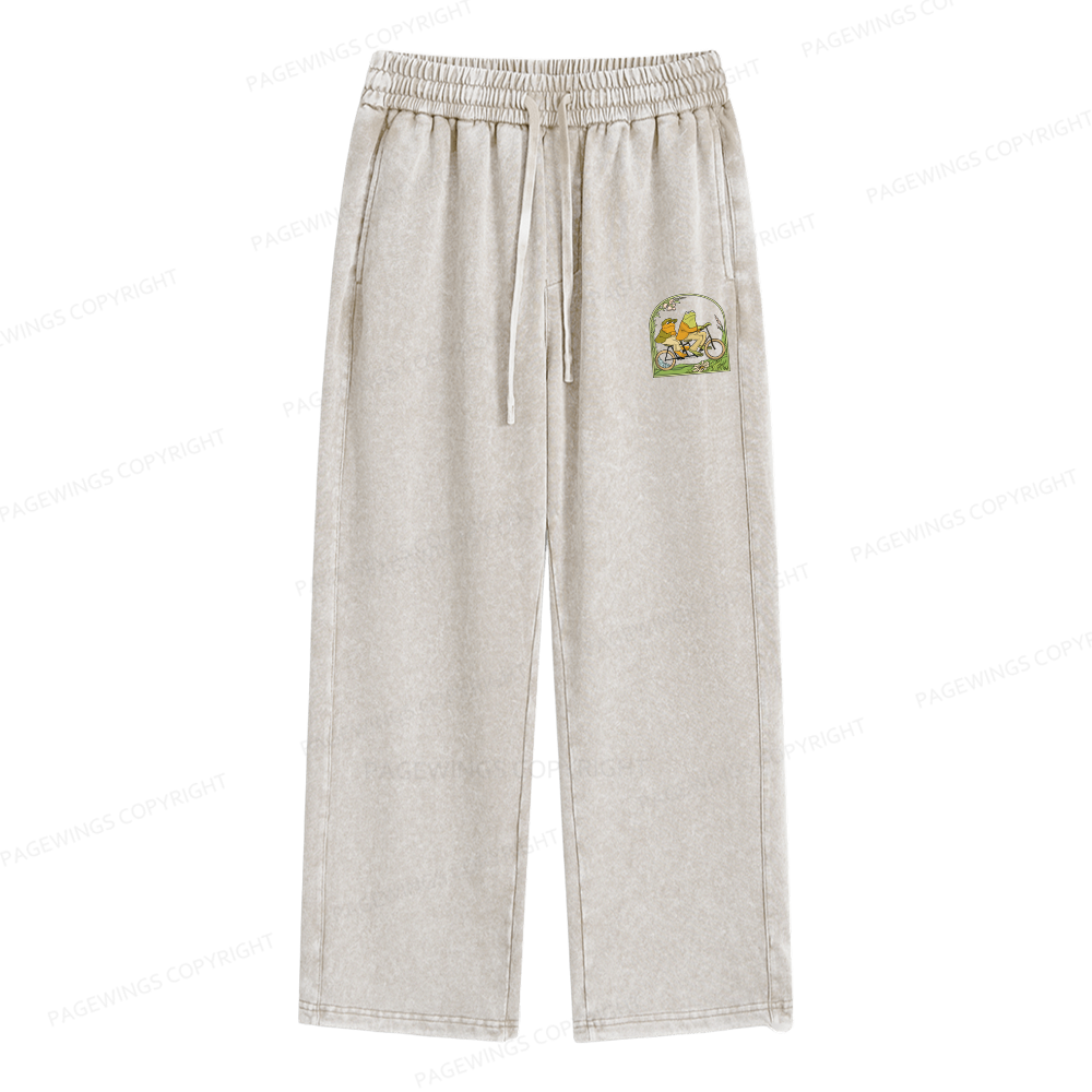 Pagewings Frog And Toad Book Vintage Unisex Washed Sweatpants