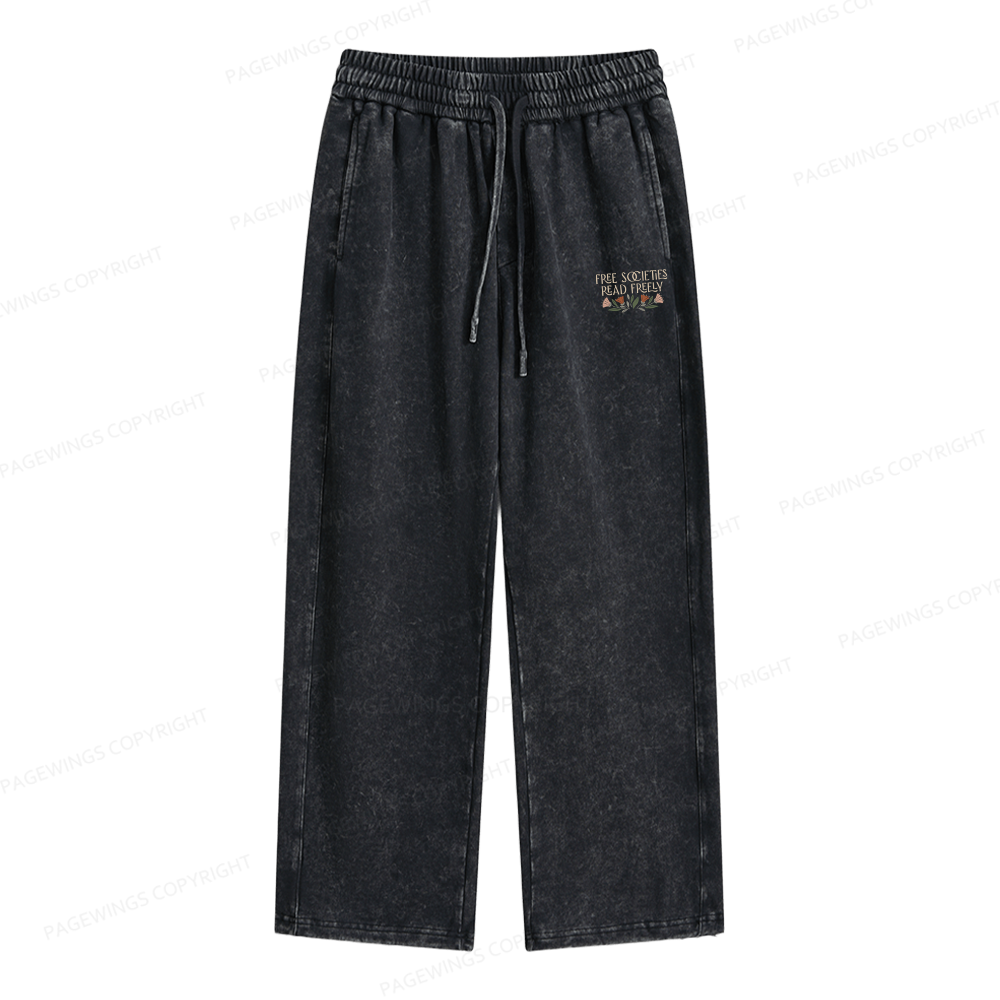 Pagewings Read Freely Unisex Washed Sweatpants