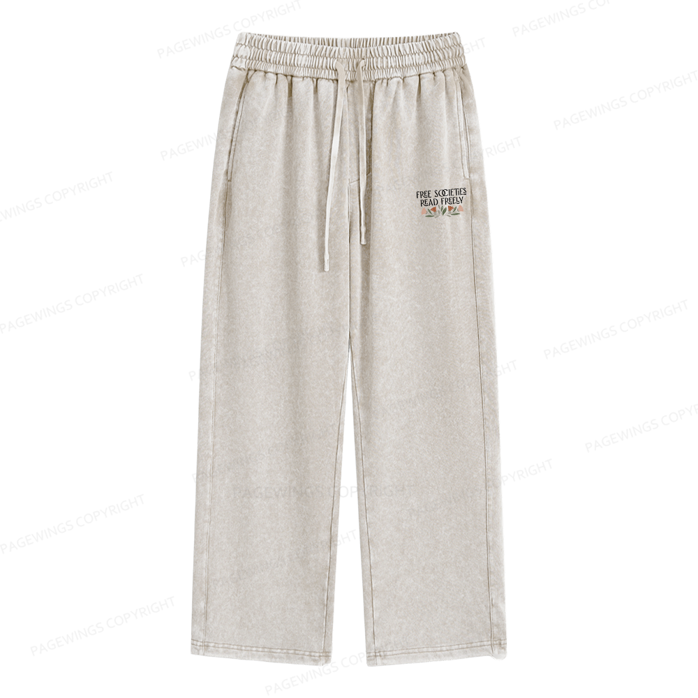 Pagewings Read Freely Unisex Washed Sweatpants