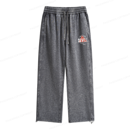 Pagewings Make Orwell Fiction Again Unisex Washed Sweatpants