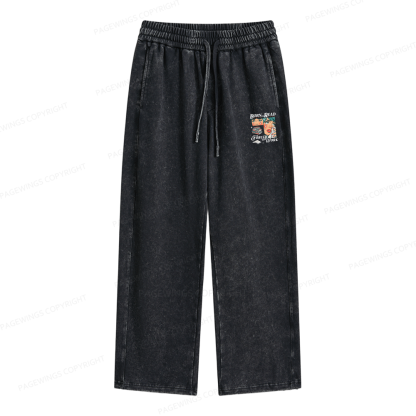 Pagewings Born To Read Bookish Unisex Washed Sweatpants
