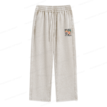 Pagewings Born To Read Bookish Unisex Washed Sweatpants