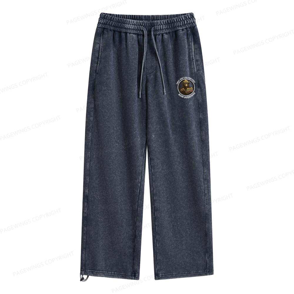 Pagewings Only You Can Prevent Book Burnings Unisex Washed Sweatpants
