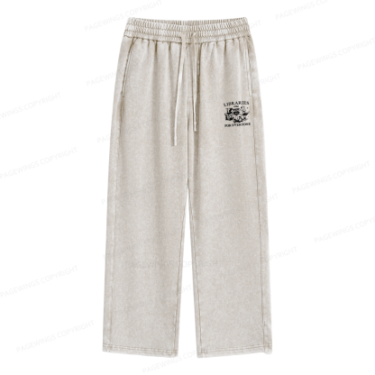 Pagewings Libraries Are For Everyone Unisex Washed Sweatpants