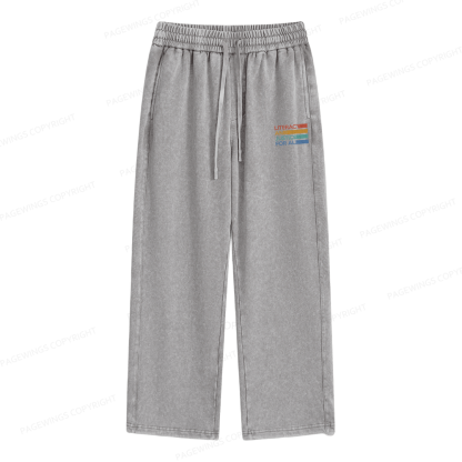 Pagewings Literacy and Justice For All Unisex Washed Sweatpants