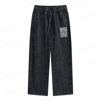 Pagewings Punk The Public Library Unisex Washed Sweatpants