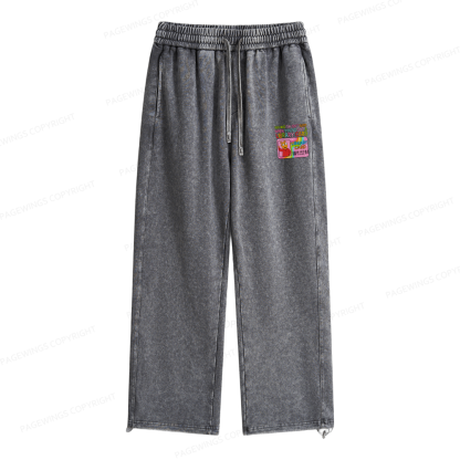 Pagewings Having Fun Isn't Hard When You've Got A Library Card Unisex Washed Sweatpants