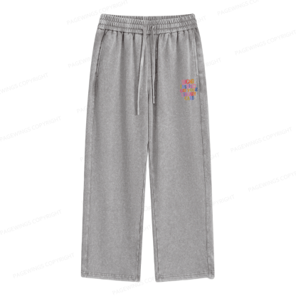 Pagewings Get Your Library Card Unisex Washed Sweatpants