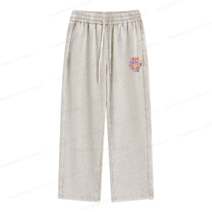 Pagewings Get Your Library Card Unisex Washed Sweatpants