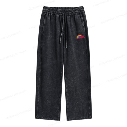 Pagewings Reading Rainbow Unisex Washed Sweatpants