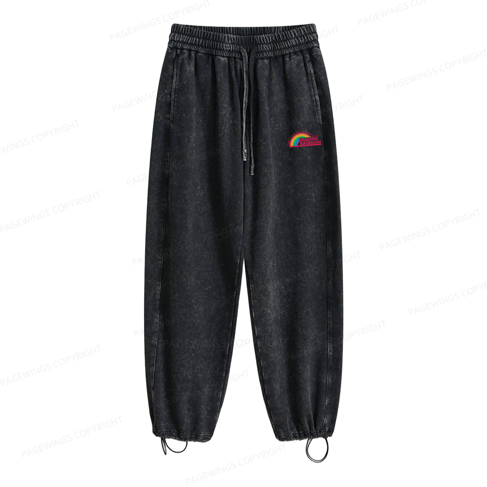 Pagewings Reading Rainbow Unisex Washed Sweatpants