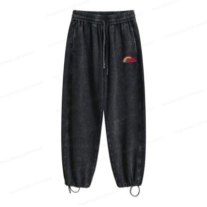 Pagewings Reading Rainbow Unisex Washed Sweatpants