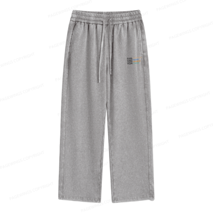 Pagewings Public Libraries Radio Transit Parks Unisex Washed Sweatpants