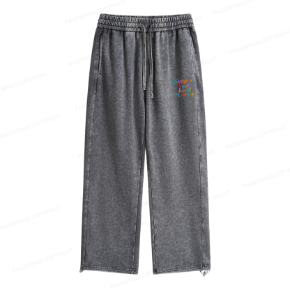 Pagewings Support Your Local Library Unisex Washed Sweatpants