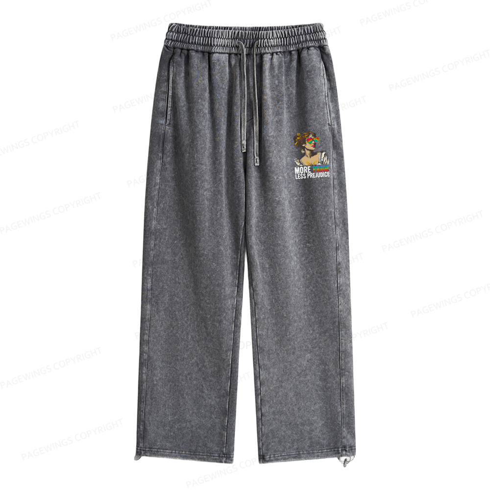 Pagewings More Pride Less Prejudice Unisex Washed Sweatpants