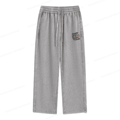 Pagewings Imagine Being Afraid Of Drag Queens And Books Unisex Washed Sweatpants