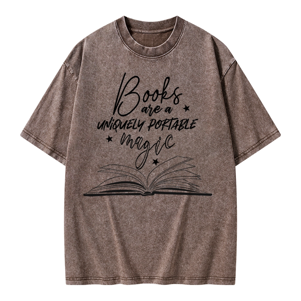 Pagewings Books Are A Uniquely Portable Magic Unisex Washed T-shirt