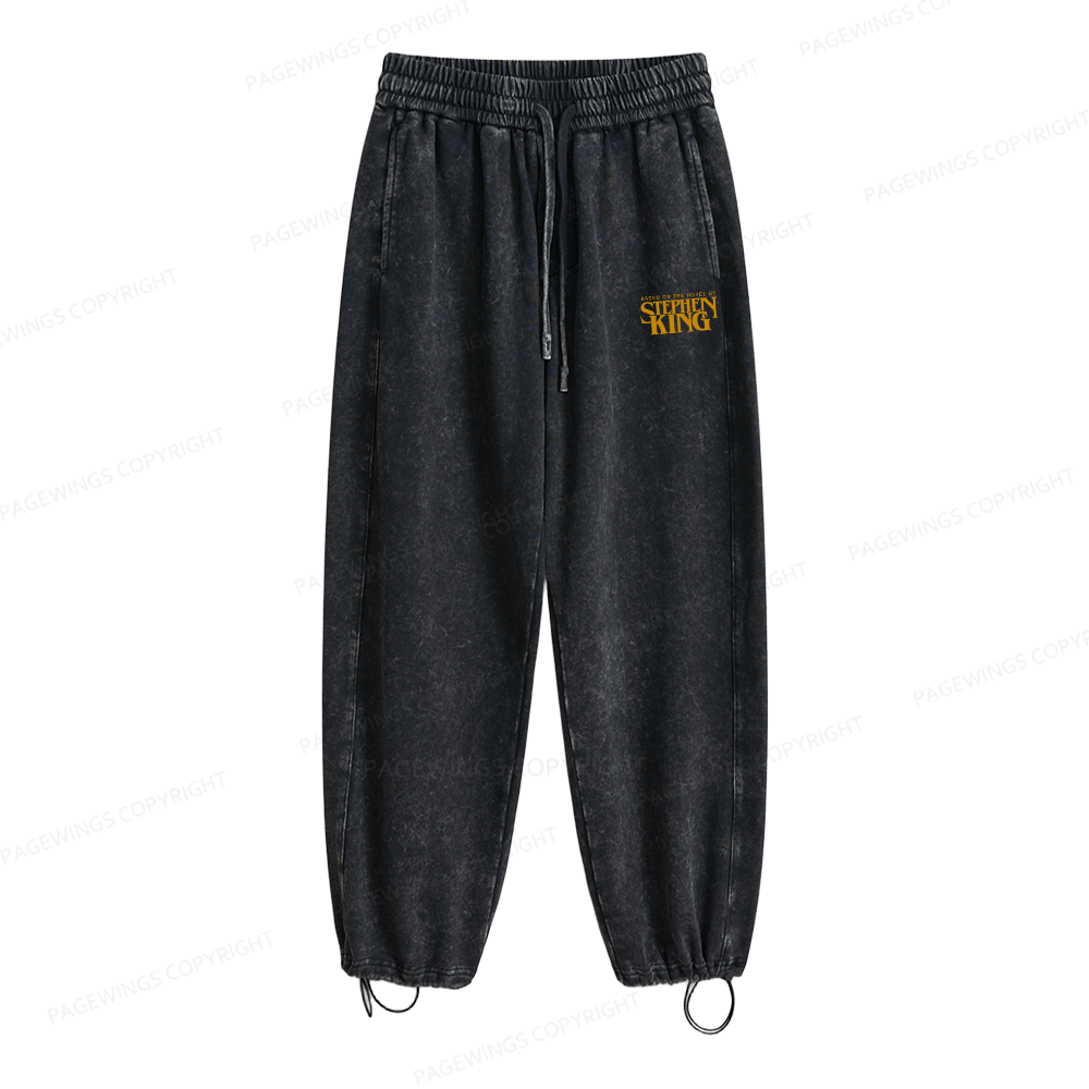 Pagewings Based On A Novel By Stephen King Unisex Washed Sweatpants