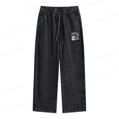 Pagewings What’s More Punk Than The Public Library Unisex Washed Sweatpants