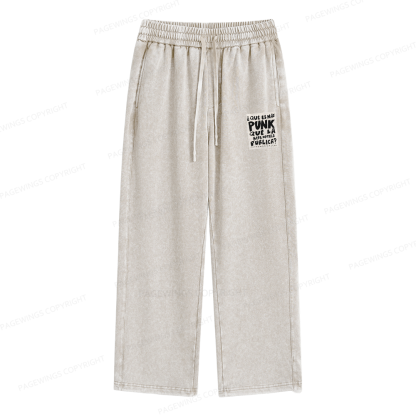 Pagewings What's More Punk Than The Public Library Unisex Washed Sweatpants