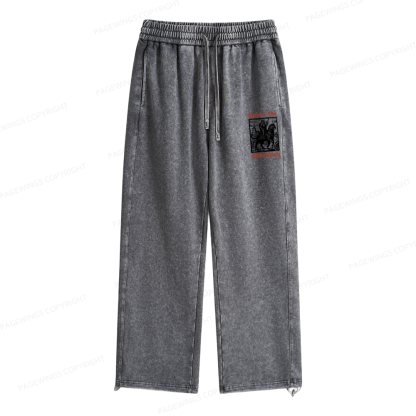 Pagewings Defend the Public Library Unisex Washed Sweatpants