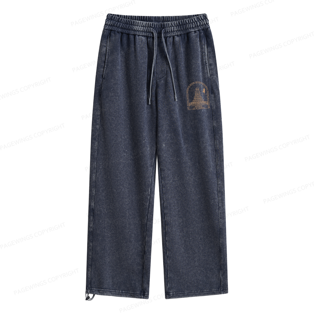 Pagewings Life Before Death Strength Before Weakness Unisex Washed Sweatpants