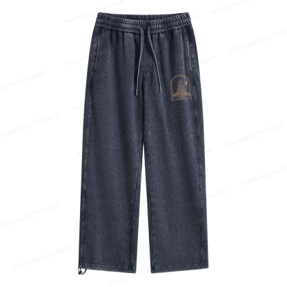 Pagewings Life Before Death Strength Before Weakness Unisex Washed Sweatpants