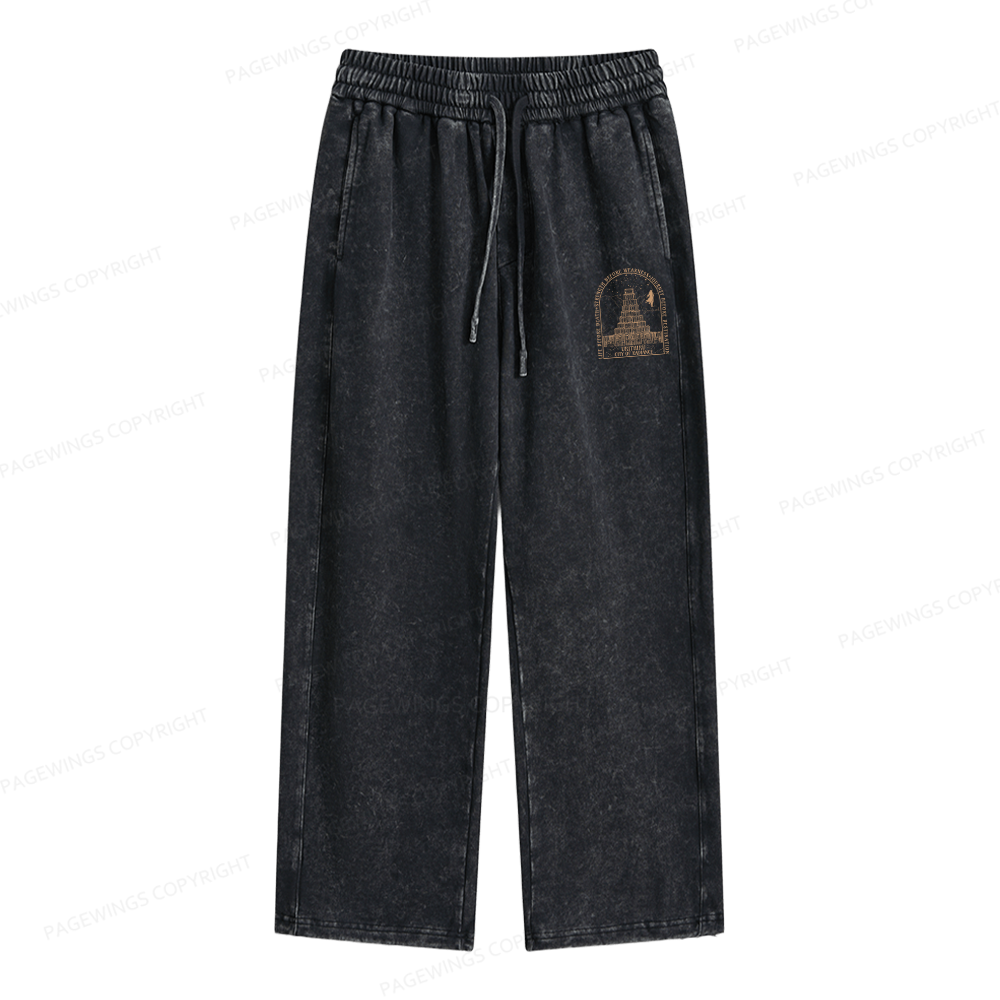 Pagewings Life Before Death Strength Before Weakness Unisex Washed Sweatpants