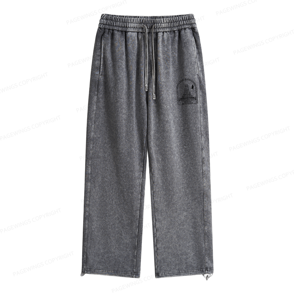 Pagewings Life Before Death Strength Before Weakness Unisex Washed Sweatpants