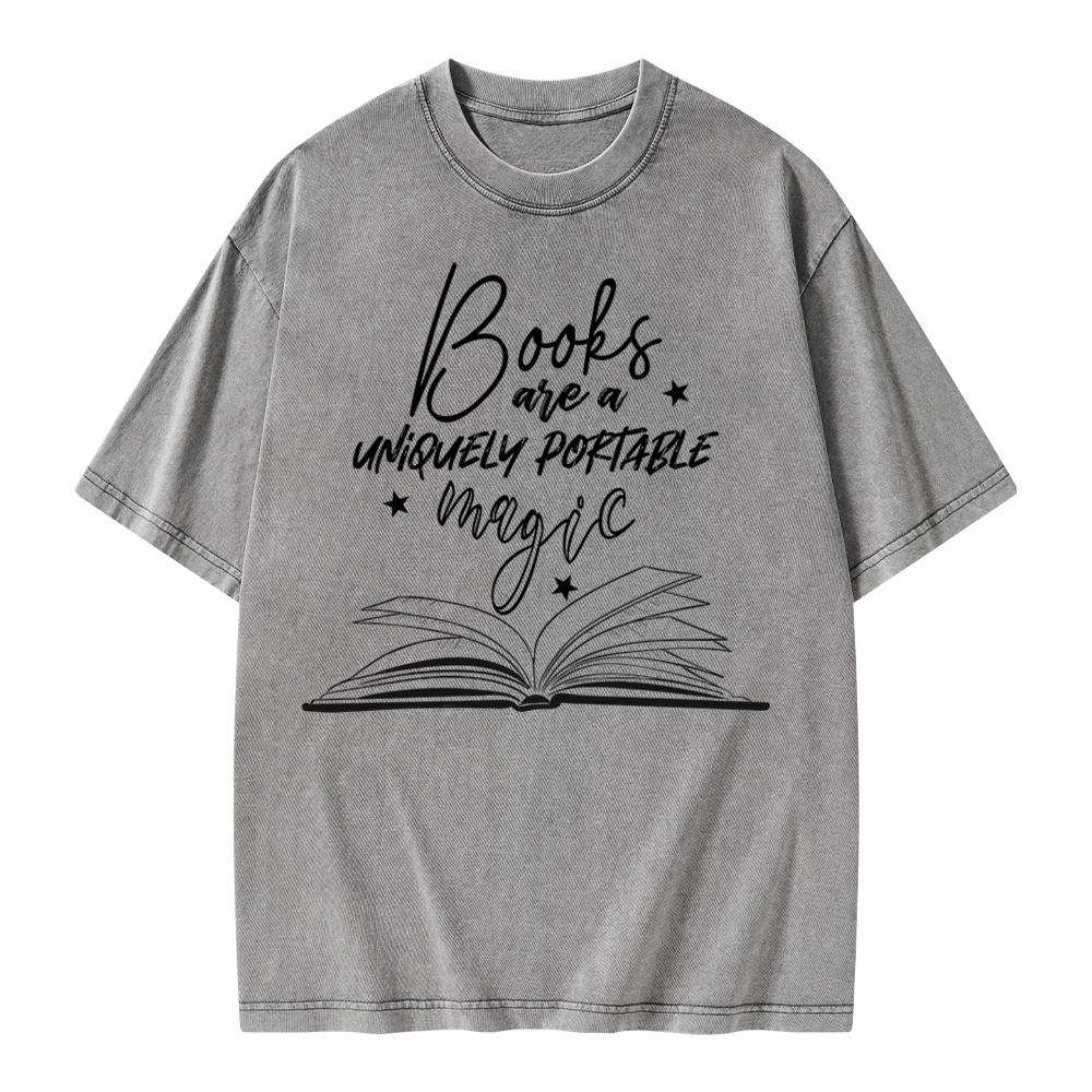 Pagewings Books Are A Uniquely Portable Magic Unisex Washed T-shirt