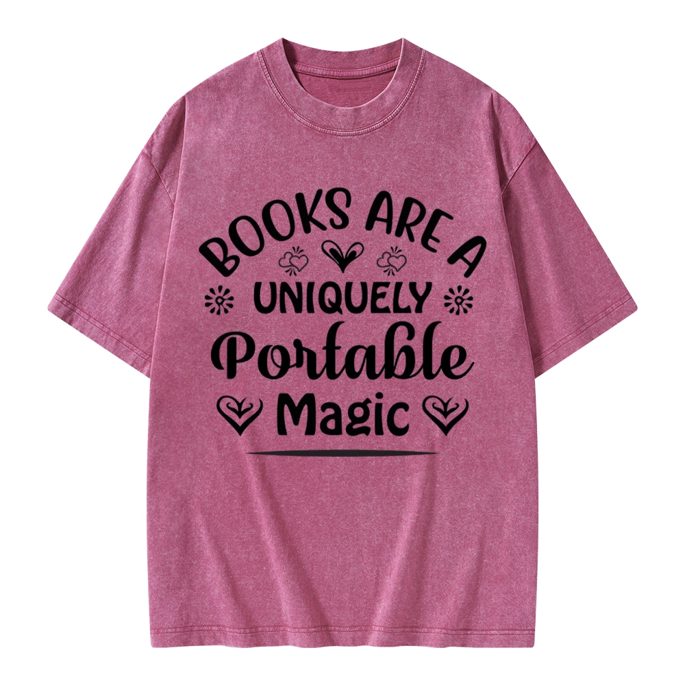 Pagewings Books Are A Uniquely Portable Magic Unisex Washed T-shirt