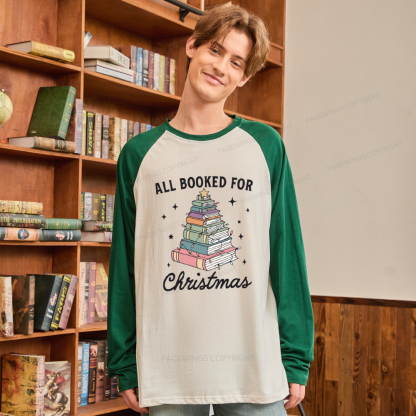 Pagewings All Booked For Christmas Long Sleeve Raglan T-shirt