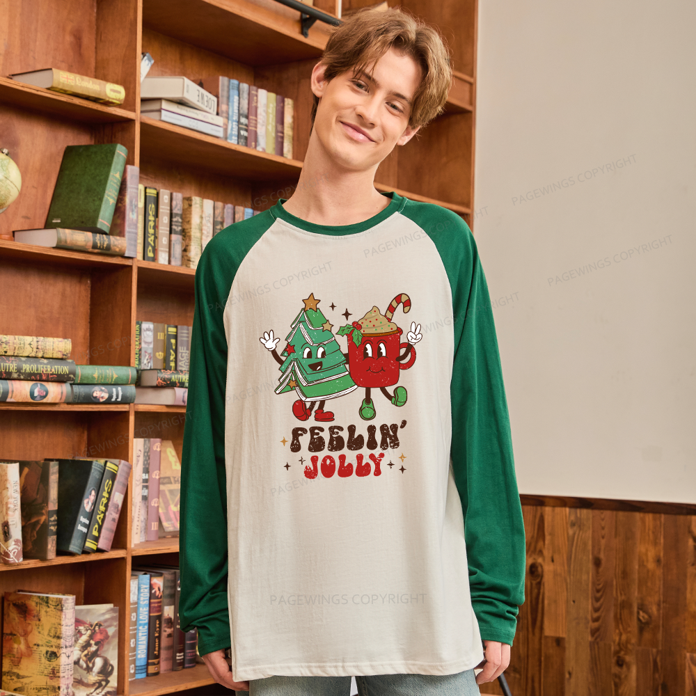 Pagewings Feeling Jolly Long Sleeve Raglan T-shirt