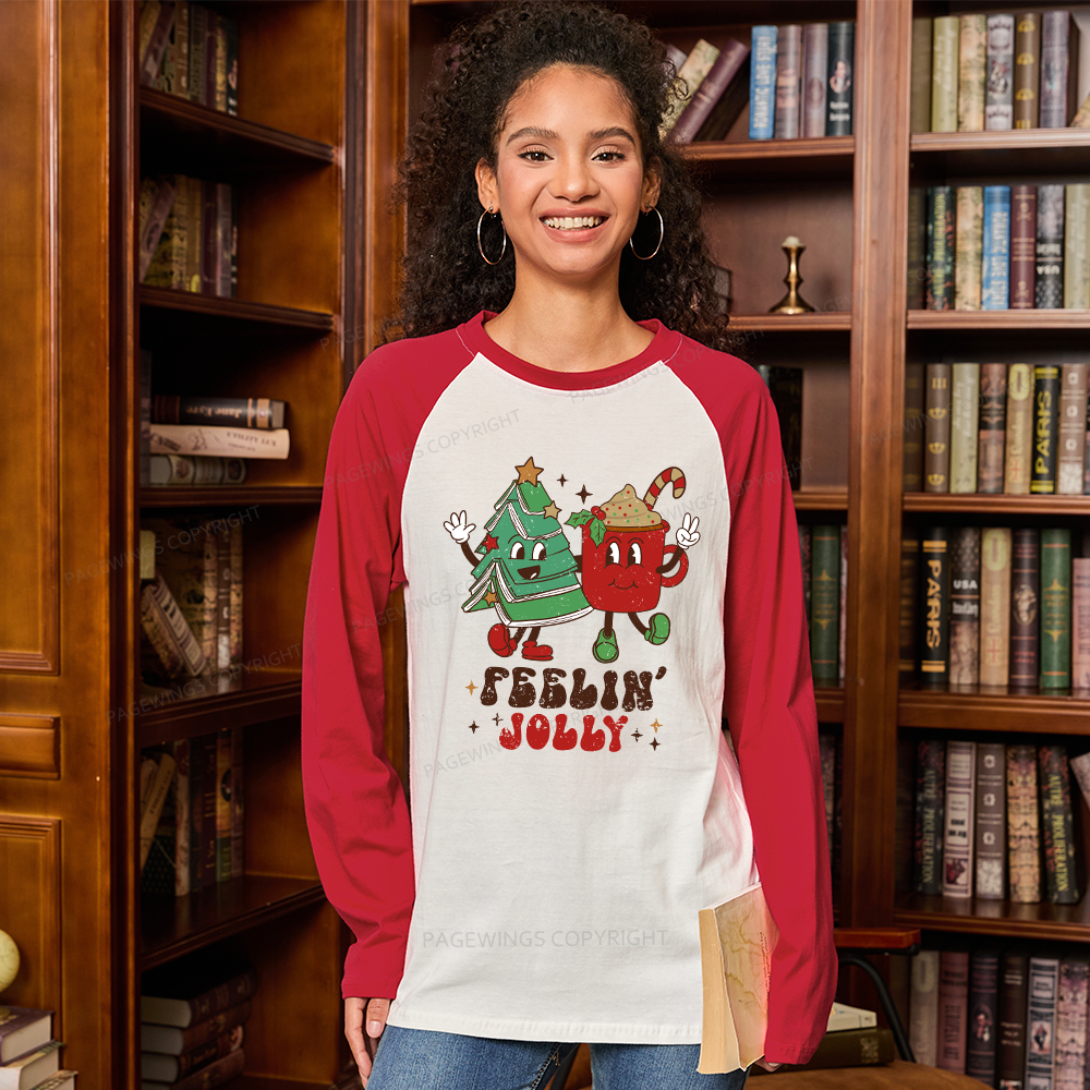 Pagewings Feeling Jolly Long Sleeve Raglan T-shirt
