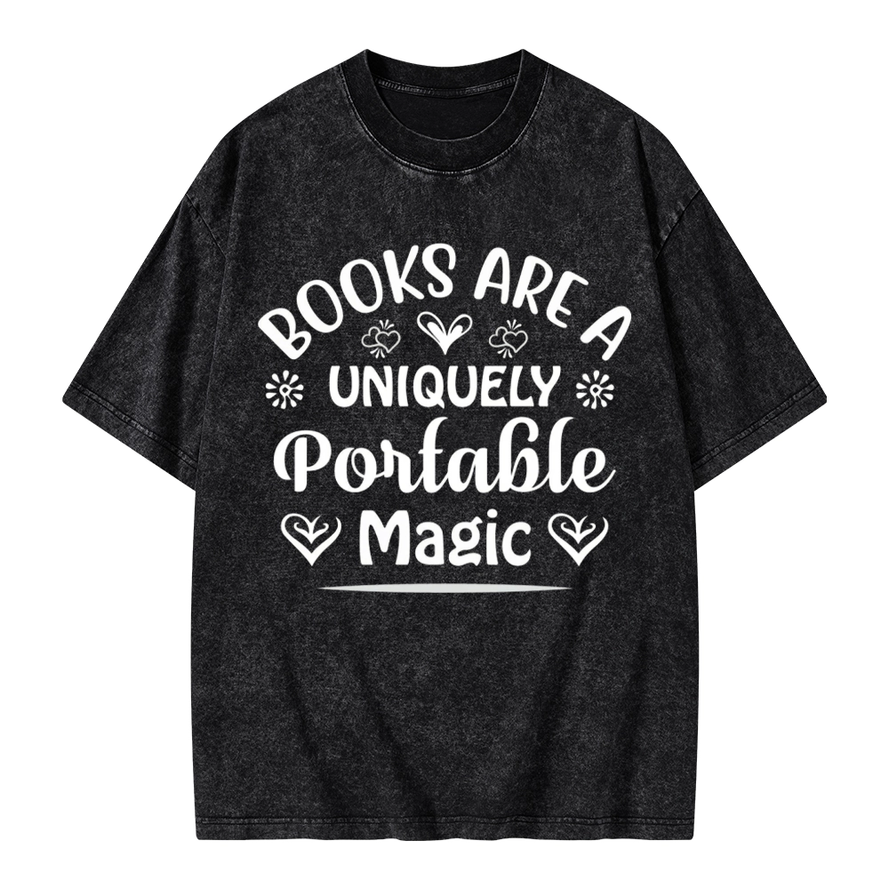 Pagewings Books Are A Uniquely Portable Magic Unisex Washed T-shirt