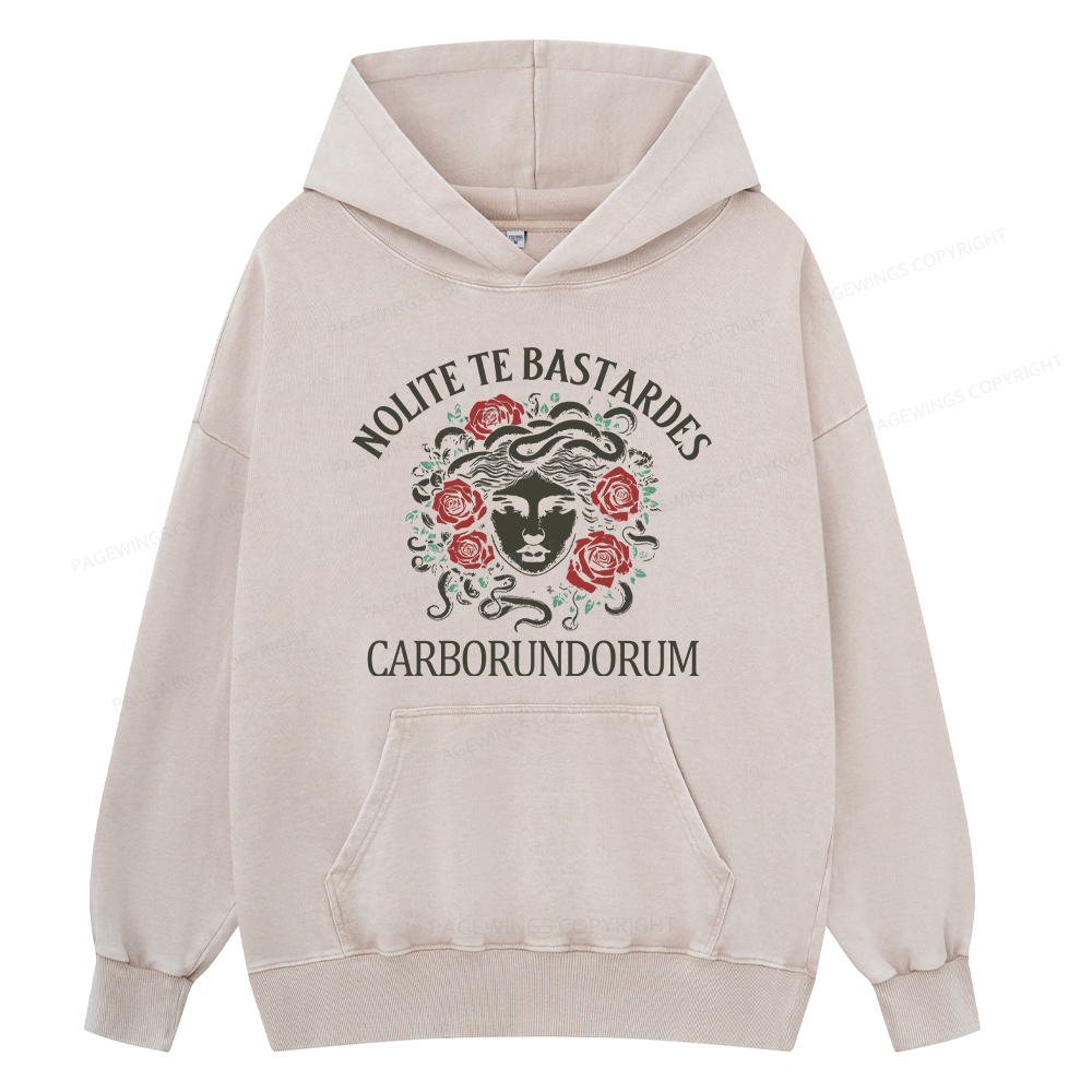 Pagewings Don't Let The Bastards Grind You Down Unisex Washed Hoodie