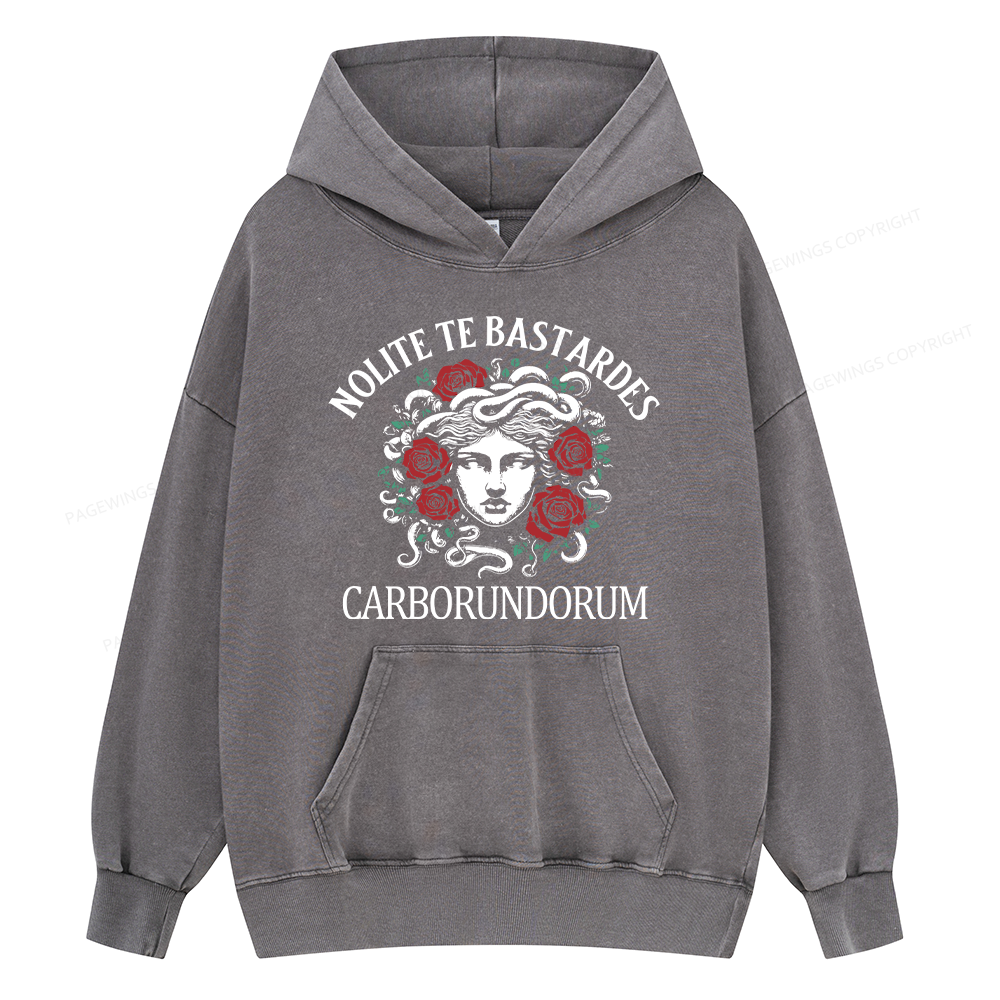Pagewings Don't Let The Bastards Grind You Down Unisex Washed Hoodie