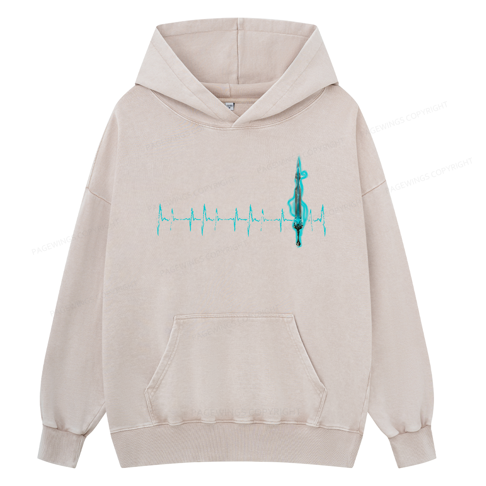 Pagewings Ten Heartbeats Stormlight Unisex Washed Hoodie