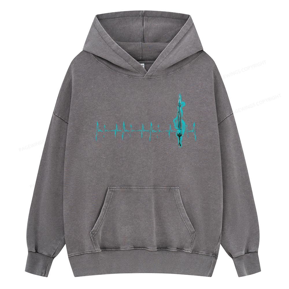Pagewings Ten Heartbeats Stormlight Unisex Washed Hoodie