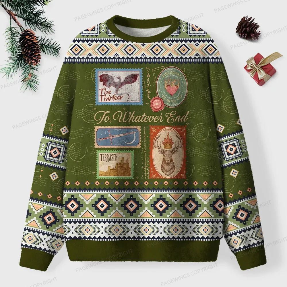 Pagewings  To Whatever End Unisex Ugly Knit Sweatshirt