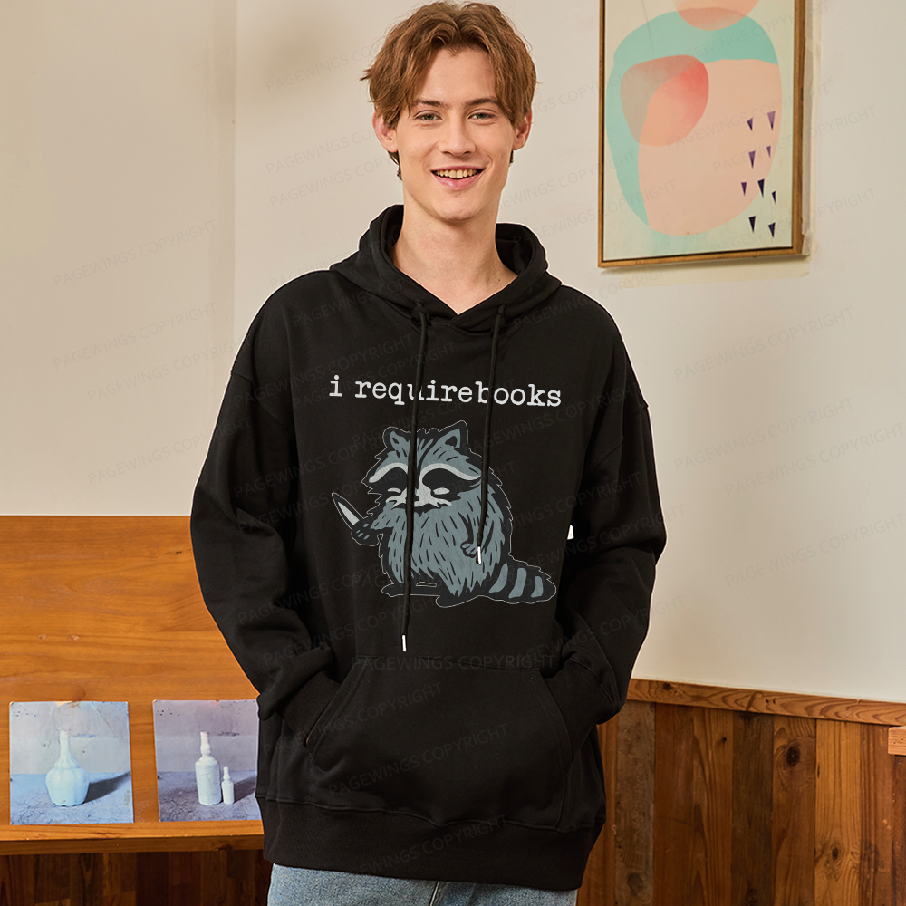 Pagewings I Require Books Unisex Classic Hoodie