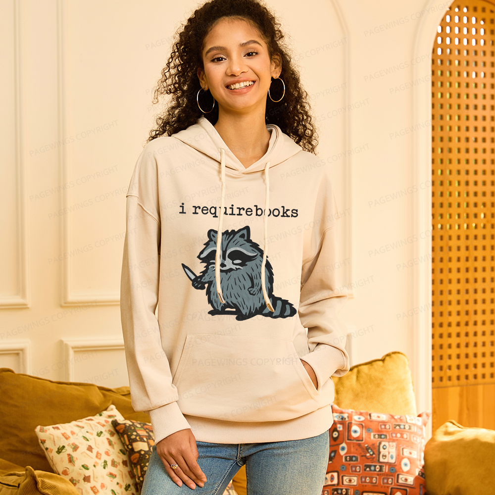 Pagewings I Require Books Unisex Classic Hoodie