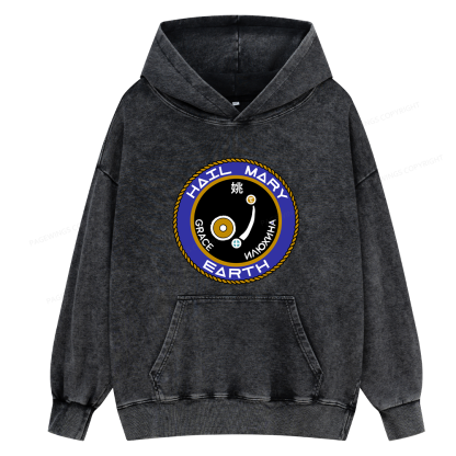 Pagewings Mission Patch Unisex Washed Hoodie