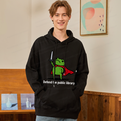 Pagewings Defend The Public Library Unisex Classic Hoodie