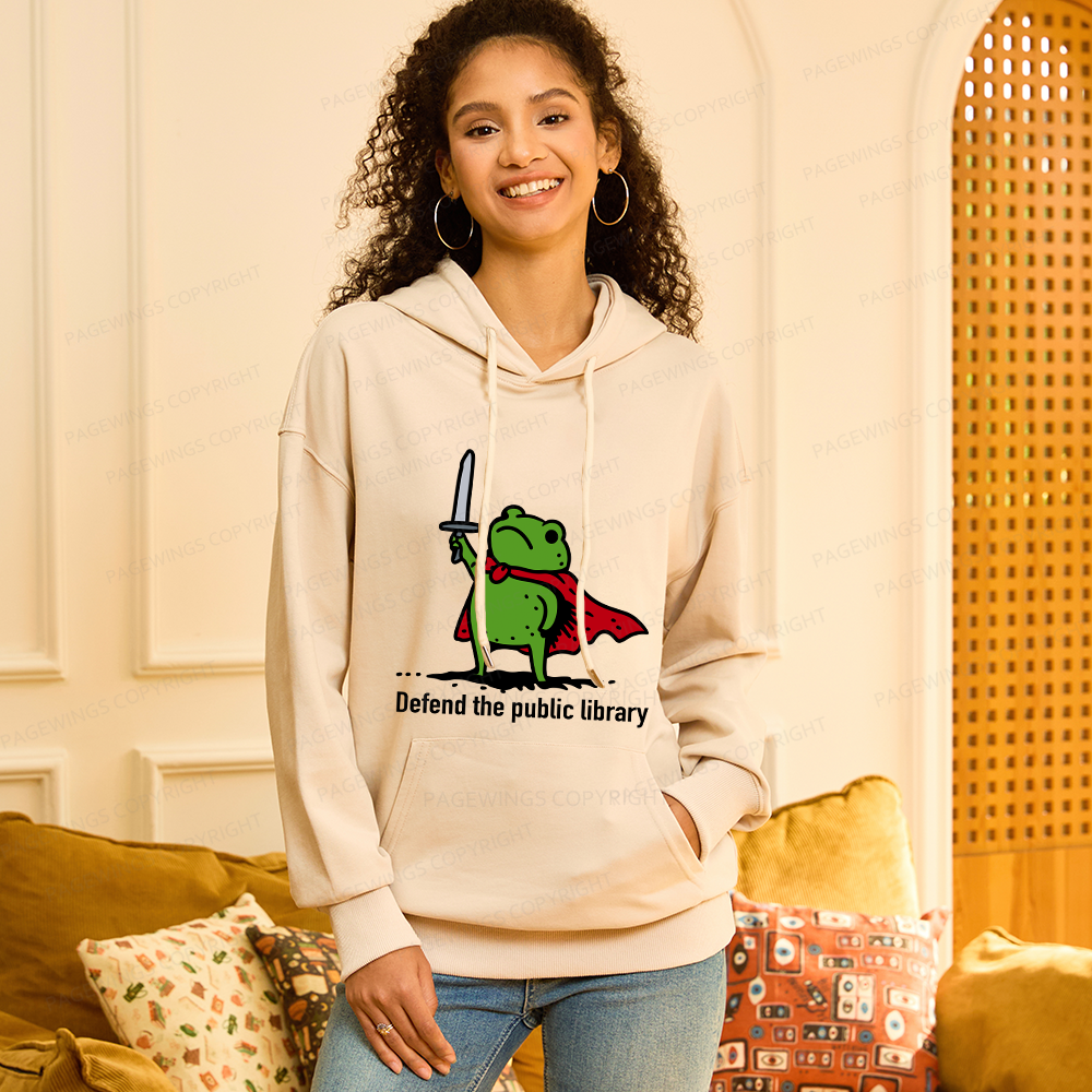 Pagewings Defend The Public Library Unisex Classic Hoodie