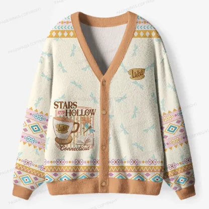 Pagewings Stars Hollow 1779 Connecticut Unisex Ugly Cardigan Sweaters