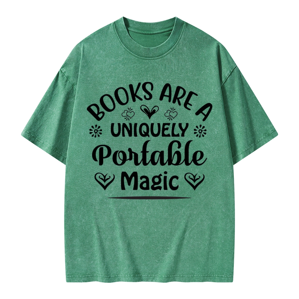 Pagewings Books Are A Uniquely Portable Magic Unisex Washed T-shirt