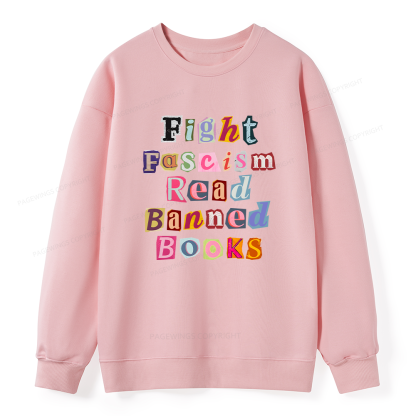 Pagewings Fight Fascism Read Books Unisex Classic Sweatshirt